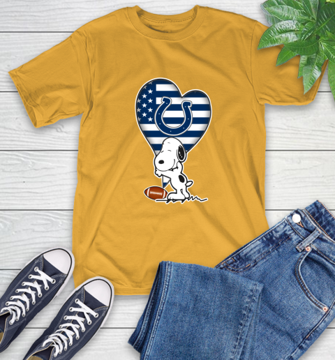 Indianapolis Colts NFL Football The Peanuts Movie Adorable Snoopy T-Shirt 3