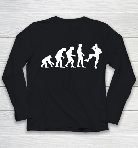 Fortnite Tshirt Human Evolution Take That L Emote Dance Youth Long Sleeve