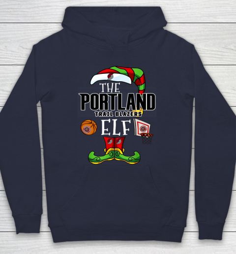 Portland Trail Blazers Christmas ELF Funny NBA Hoodie 2