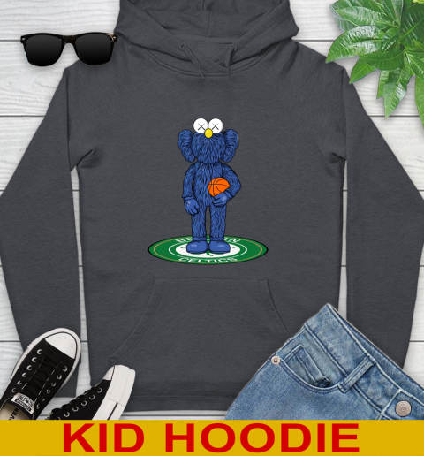 NBA Basketball Boston Celtics Kaws Bff Blue Figure Shirt Youth Hoodie 9
