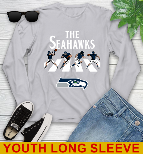 NFL Football Seattle Seahawks The Beatles Rock Band Shirt Youth Long Sleeve 5