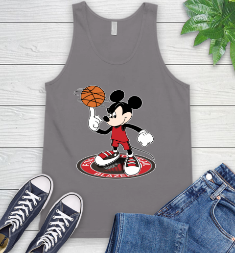 NBA Basketball Portland Trail Blazers Cheerful Mickey Disney Shirt Tank Top 7