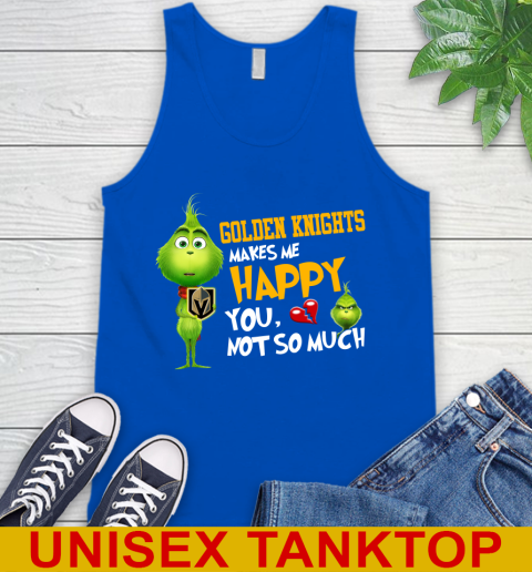 NHL Vegas Golden Knights Makes Me Happy You Not So Much Grinch Hockey Sports Tank Top 4