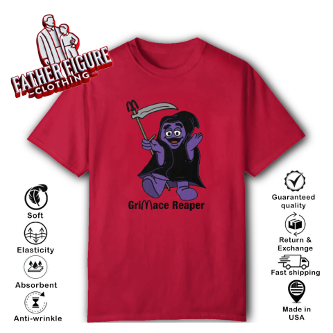 znry grimace reaper grim reaper classic t shirt 2 front red