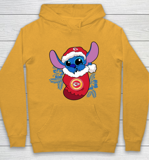 Kansas City Chiefs Christmas Stitch In The Sock Funny Disney NFL Hoodie 3