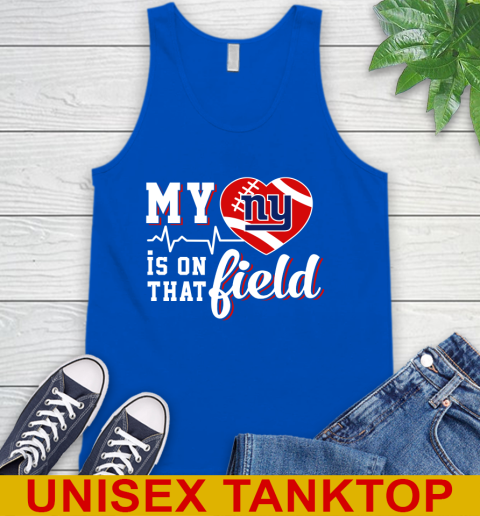 NFL My Heart Is On That Field Football Sports New York Giants Tank Top 4