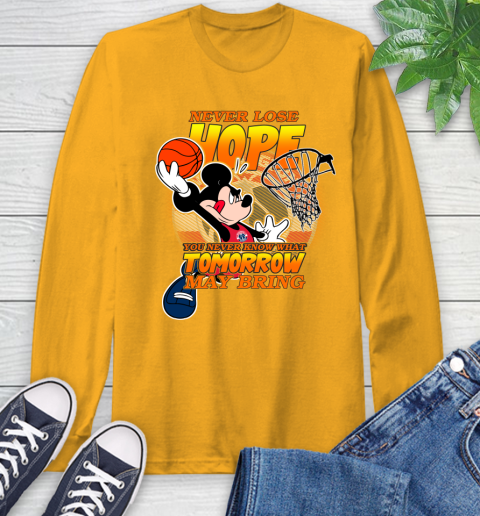 Washington Wizards NBA Basketball Mickey Disney Never Lose Hope Long Sleeve T-Shirt 2