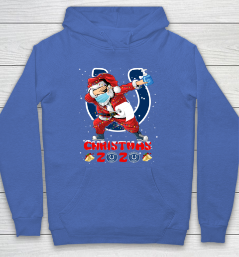 Indianapolis Colts Funny Santa Claus Dabbing Christmas 2020 NFL Hoodie 6