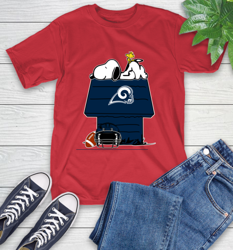 Los Angeles Rams NFL Football Snoopy Woodstock The Peanuts Movie T-Shirt 10