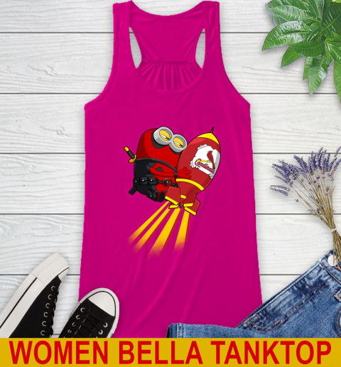 MLB Baseball St.Louis Cardinals Deadpool Minion Marvel Shirt Racerback Tank 6