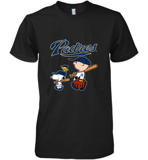 rvgn san diego padres lets play baseball together snoopy mlb shirt premium guys tee 5 front black