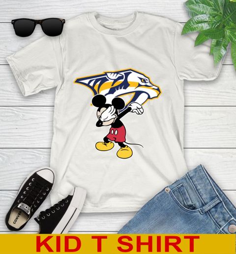 Nashville Predators NHL Hockey Dabbing Mickey Disney Sports Youth T-Shirt