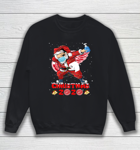 Detroit Red Wings Funny Santa Claus Dabbing Christmas 2020 NHL Sweatshirt