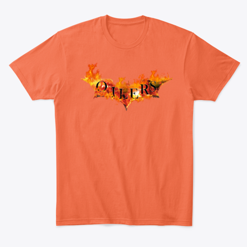 29xk edmonton oilers batman logo dc classic t shirt 2 front orange