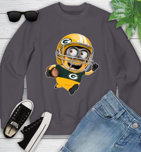 NFL Green Bay Packers Minions Disney Football Sports Youth Sweatshirt 6
