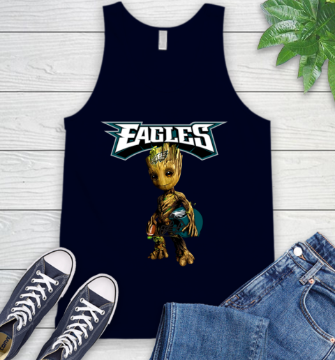 Philadelphia Eagles NFL Football Groot Marvel Guardians Of The Galaxy Tank Top 3