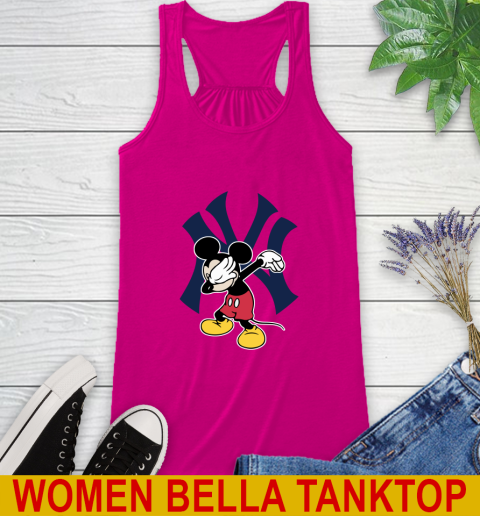 New York Yankees MLB Baseball Dabbing Mickey Disney Sports Racerback Tank 8