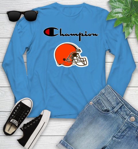 NFL Football Cleveland Browns Champion Shirt Youth Long Sleeve 5