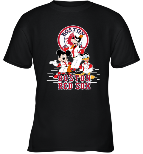 Tampa Bay Rays Mickey Donald And Goofy Baseball Youth T-Shirt 