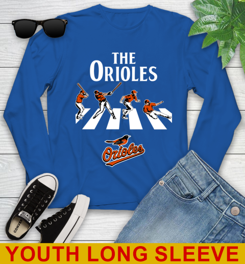 MLB Baseball Baltimore Orioles The Beatles Rock Band Shirt Youth Long Sleeve 10