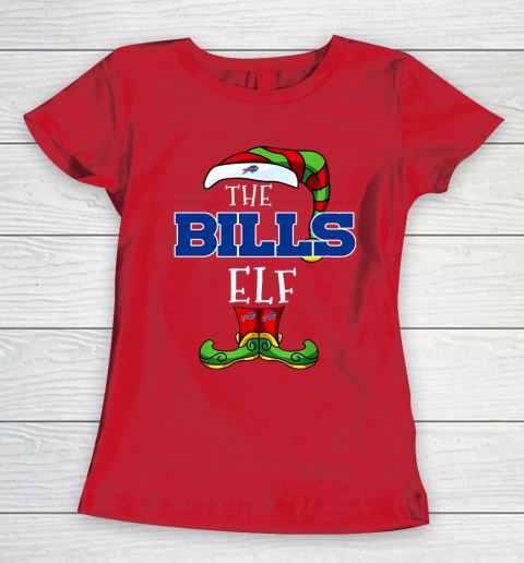 Buffalo Bills Christmas ELF Funny NFL Women's T-Shirt 9