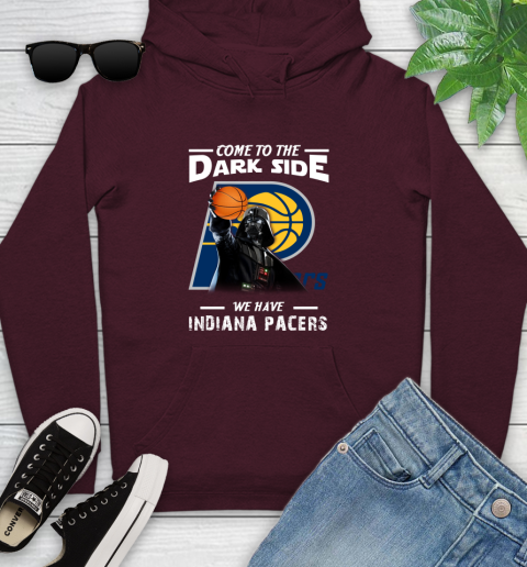 NBA Come To The Dark Side We Have Indiana Pacers Star Wars Darth Vader Basketball Youth Hoodie 7
