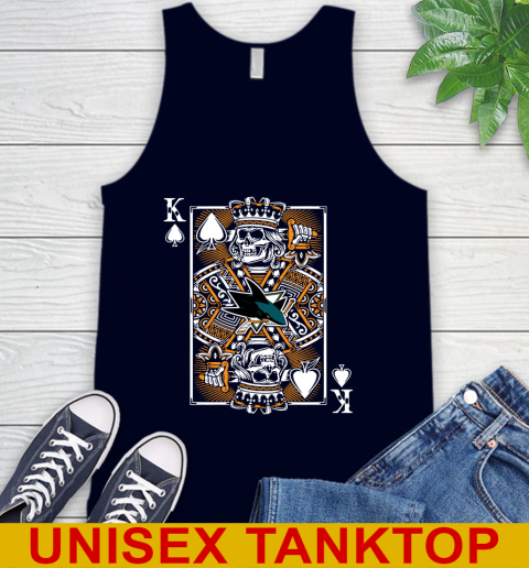San Jose Sharks NHL Hockey The King Of Spades Death Cards Shirt Tank Top 2