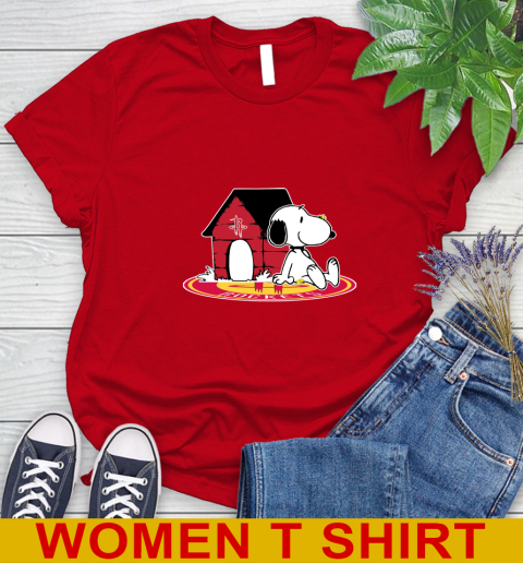 NBA Basketball Houston Rockets Snoopy The Peanuts Movie Shirt Women's T-Shirt 10