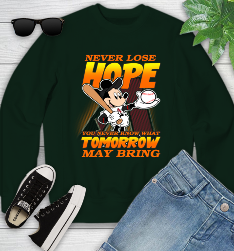 Arizona Diamondbacks MLB Baseball Mickey Disney Never Lose Hope Youth Sweatshirt 9
