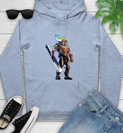 NFL Thanos Gauntlet Avengers Endgame Football Minnesota Vikings Youth Hoodie 10