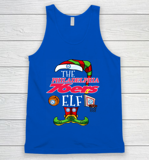 Philadelphia 76ers Christmas ELF Funny NBA Tank Top 4