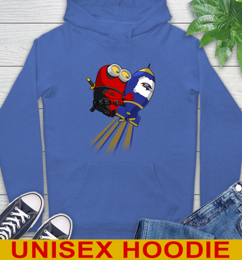 NFL Football Baltimore Ravens Deadpool Minion Marvel Shirt Hoodie 9