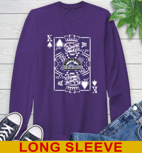 Colorado Rockies MLB Baseball The King Of Spades Death Cards Shirt Long Sleeve T-Shirt 5