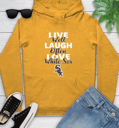 MLB Baseball Chicago White Sox Live Well Laugh Often Love Shirt Youth Hoodie 2