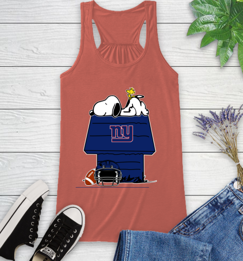 New York Giants NFL Football Snoopy Woodstock The Peanuts Movie Racerback Tank 4