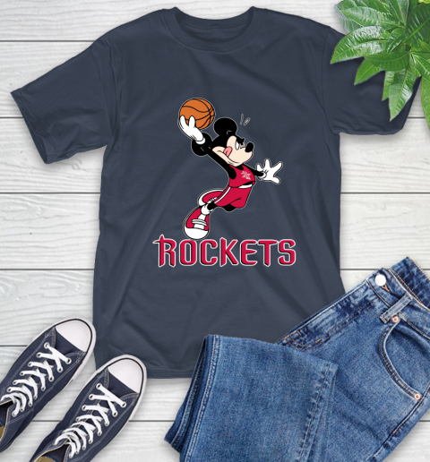 NBA Basketball Houston Rockets Cheerful Mickey Mouse Shirt T-Shirt 4