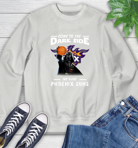 NBA Come To The Dark Side We Have Phoenix Suns Star Wars Darth Vader Basketball Sweatshirt 5