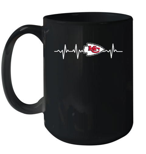 Kansas City Chiefs NFL Football Heart Beat Shirt Ceramic Mug 15oz