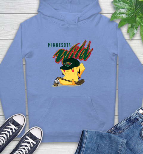 NHL Pikachu Hockey Sports Minnesota Wild Hoodie 11