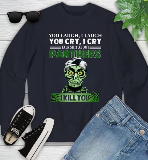 NFL Talk Shit About Carolina Panthers I Kill You Achmed The Dead Terrorist Jeffrey Dunham Football Youth Sweatshirt 2