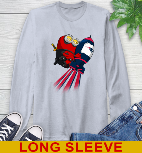NFL Football New England Patriots Deadpool Minion Marvel Shirt Long Sleeve T-Shirt 6