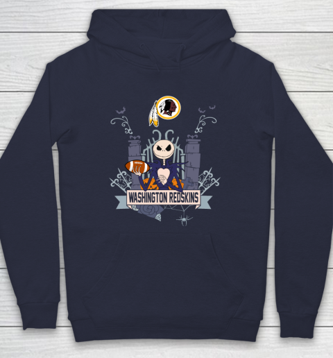 NFL Washington Redskins Football Jack Skellington Halloween Hoodie 2