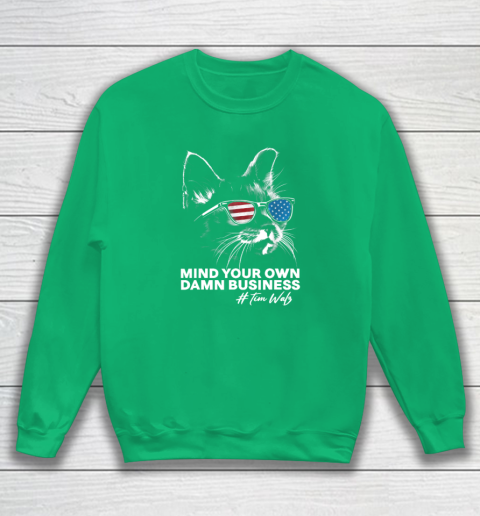 Mind Your Own Damn Business Harris Waltz Cat Lady Sweatshirt 4