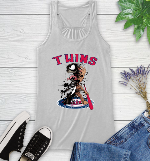 MLB Minnesota Twins Baseball Venom Groot Guardians Of The Galaxy Racerback Tank