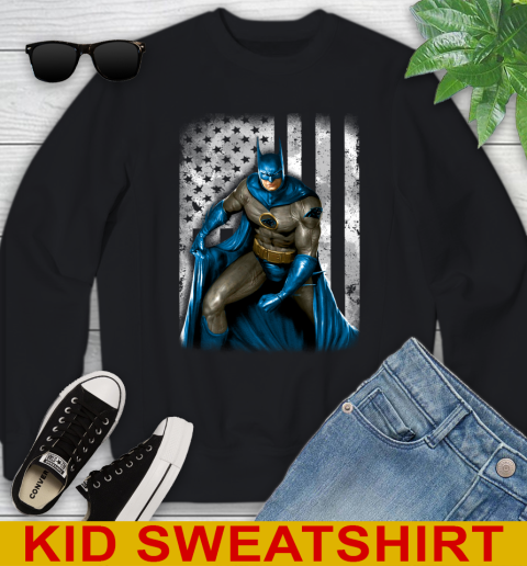 Carolina Panthers NFL Football Batman DC American Flag Shirt Youth Sweatshirt