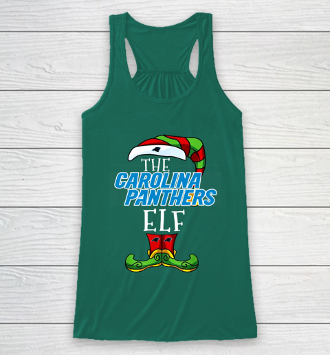 Carolina Panthers Christmas ELF Funny NFL Racerback Tank 5