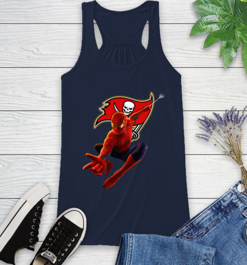 NFL Spider Man Avengers Endgame Football Tampa Bay Buccaneers Racerback Tank 12