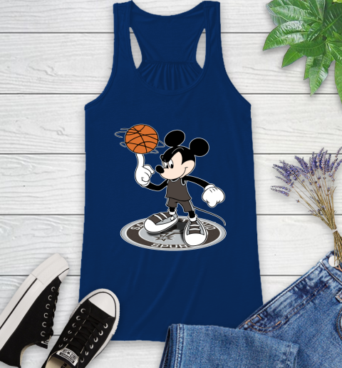 NBA Basketball San Antonio Spurs Cheerful Mickey Disney Shirt Racerback Tank 8