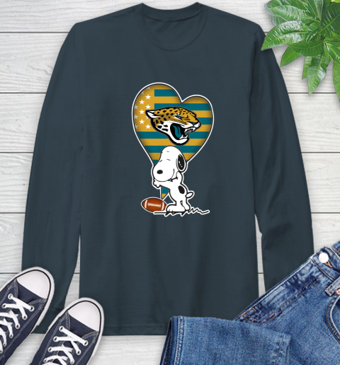 Jacksonville Jaguars NFL Football The Peanuts Movie Adorable Snoopy Long Sleeve T-Shirt 8