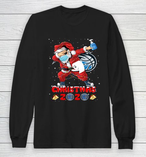 Orlando Magic Funny Santa Claus Dabbing Christmas 2020 NBA Long Sleeve T-Shirt